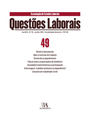 cover image of O direito à desconexão dos trabalhadores